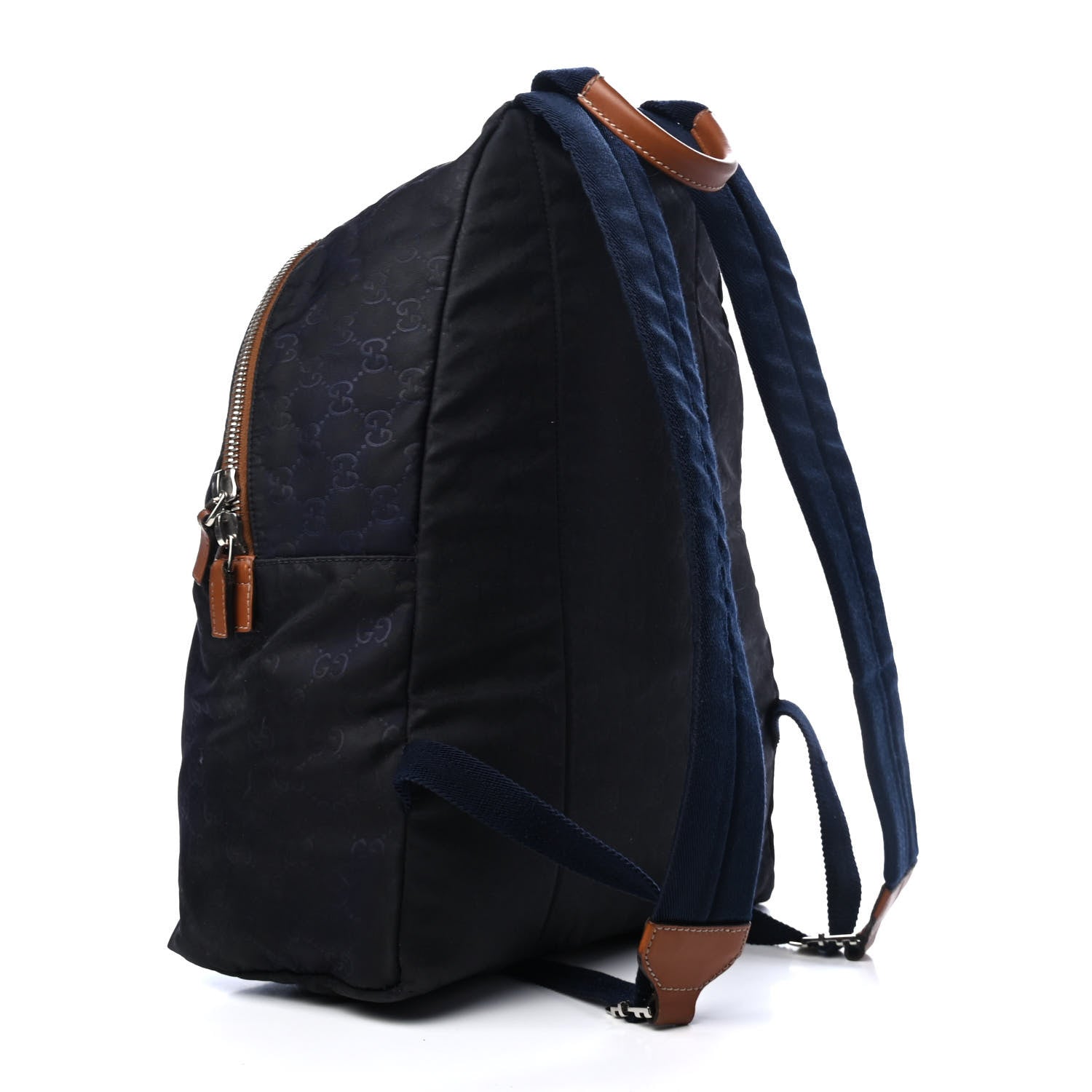 Gucci Nylon Monogram Medium Classic Backpack Blue 2 of 4