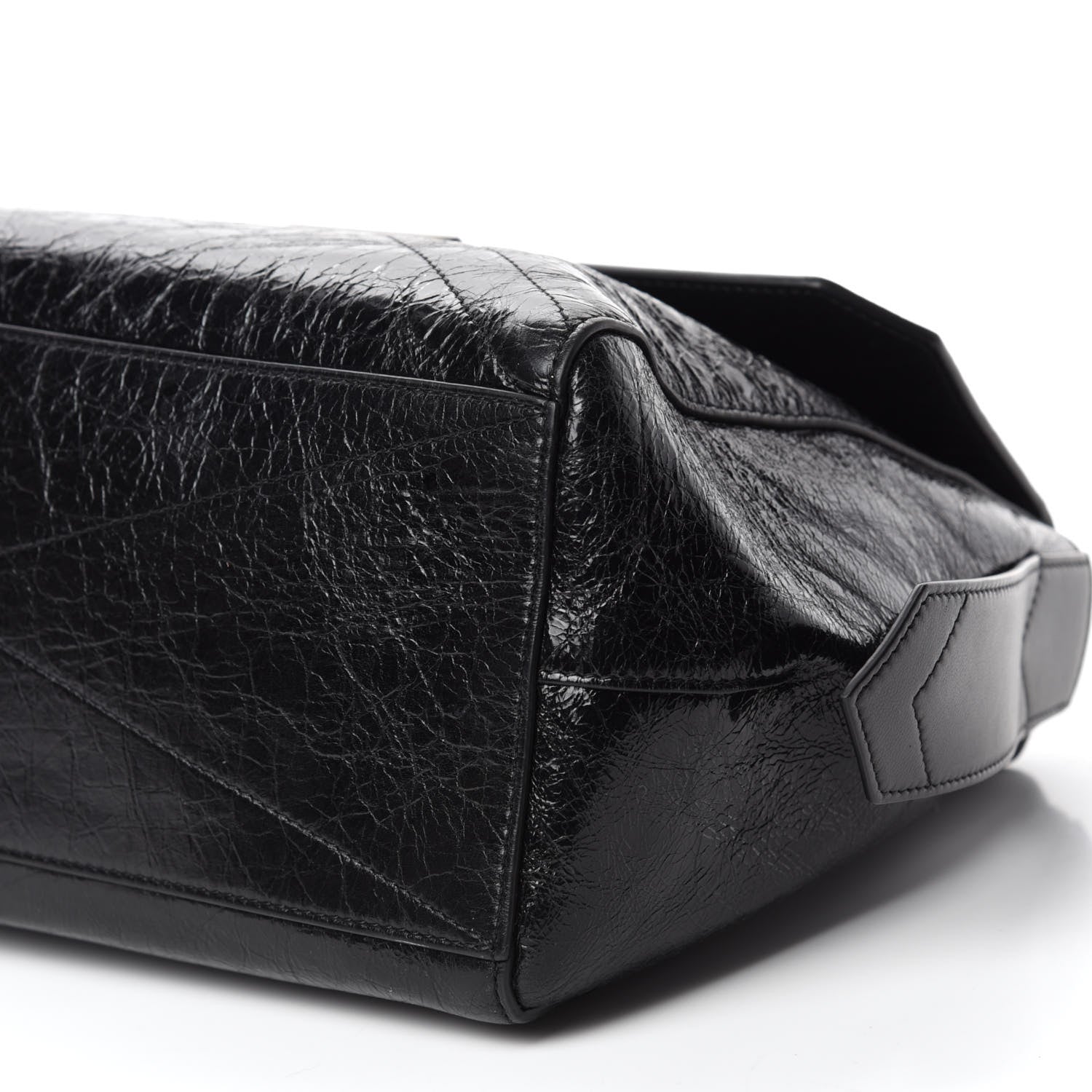 Givenchy Creased Patent Calfskin Medium ID Flap Black 7 of 13