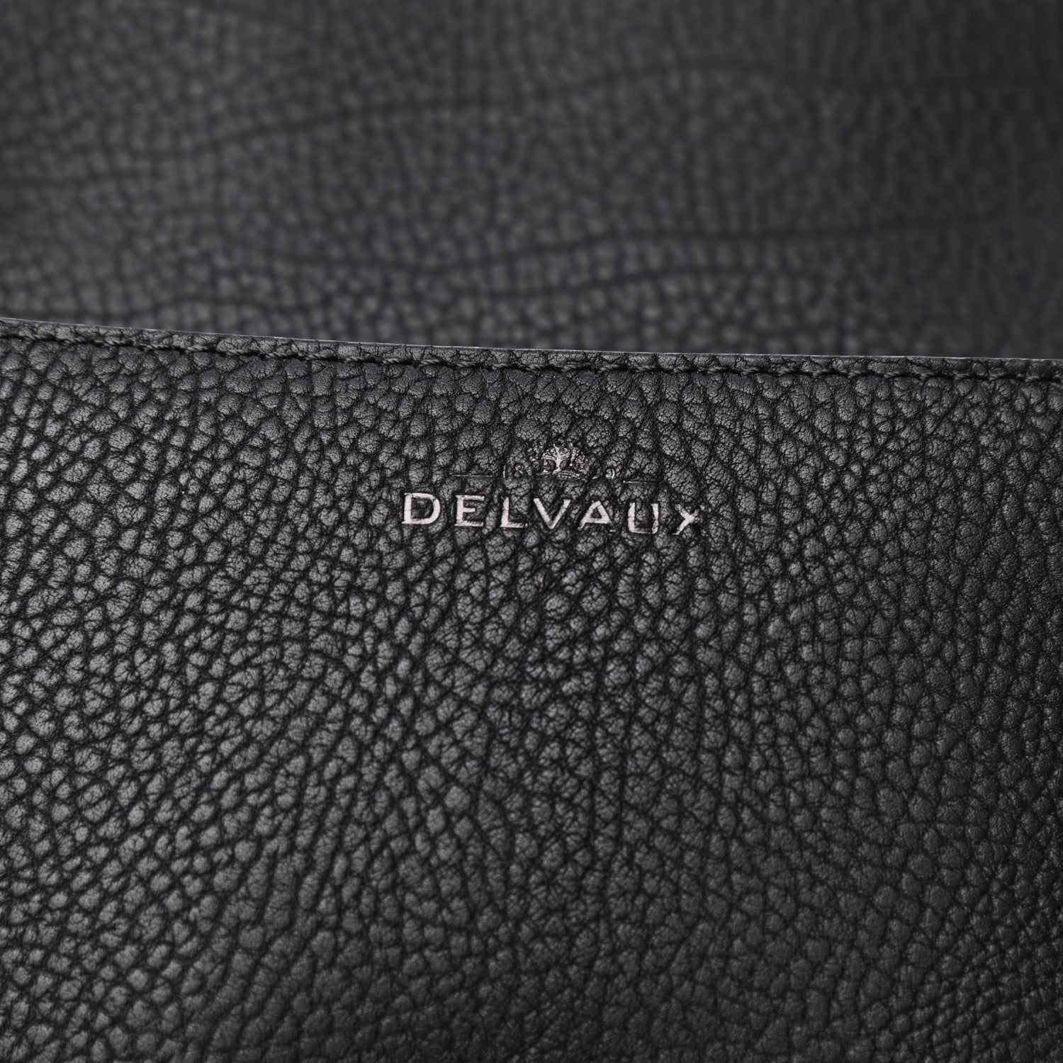 Delvaux Crispy Calfskin Mini Le Mutin Saddle Bag Black 6 of 9