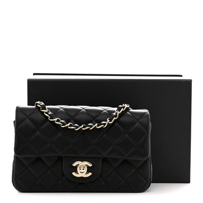 Chanel Lambskin Quilted Mini Rectangular Flap Black 11 of 11