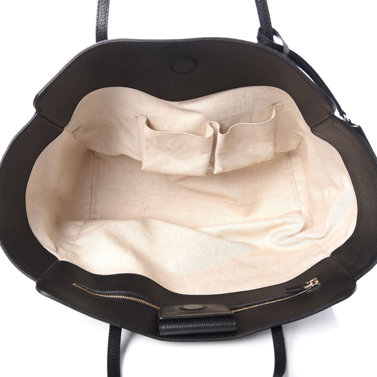 Pebbled Calfskin Medium Swing Tote Black