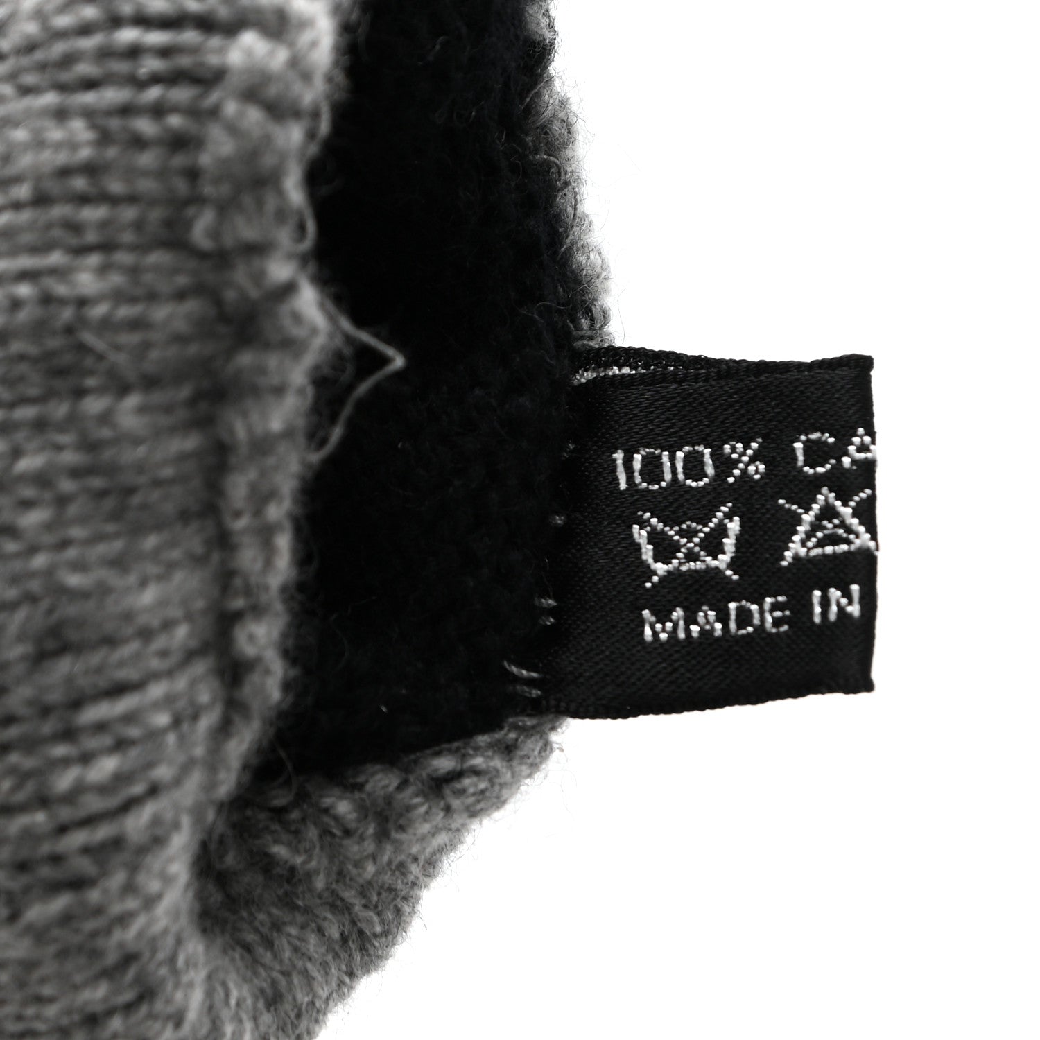 Chanel Cashmere CC Gloves Black Grey 5 of 6