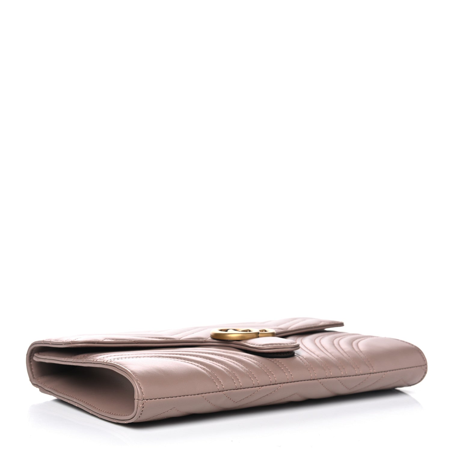 Gucci Calfskin Matelasse GG Marmont Clutch Porcelain Rose 3 of 4