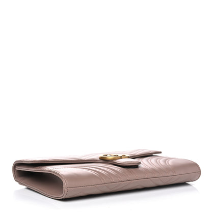Gucci Calfskin Matelasse GG Marmont Clutch Porcelain Rose 3 of 4