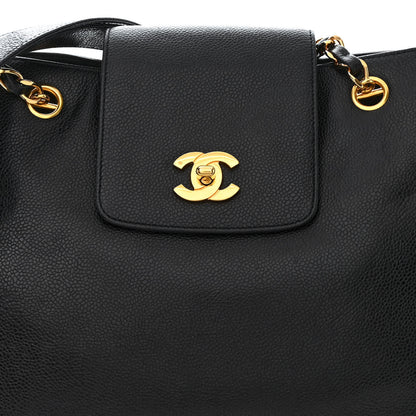 Chanel Caviar Shoulder Bag Black 10 of 15
