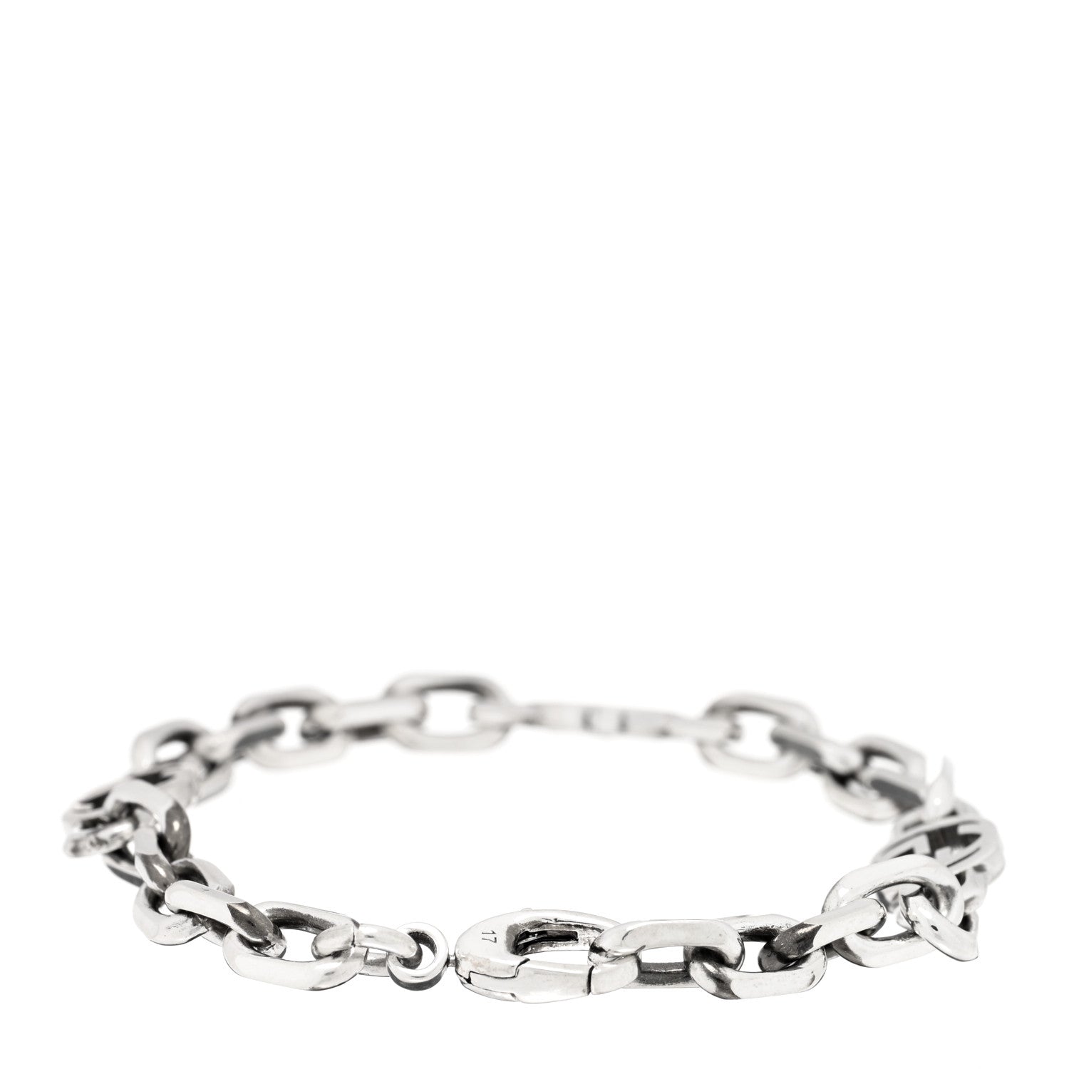 Gucci Sterling Silver Narrow Interlocking G Link Bracelet 2 of 3