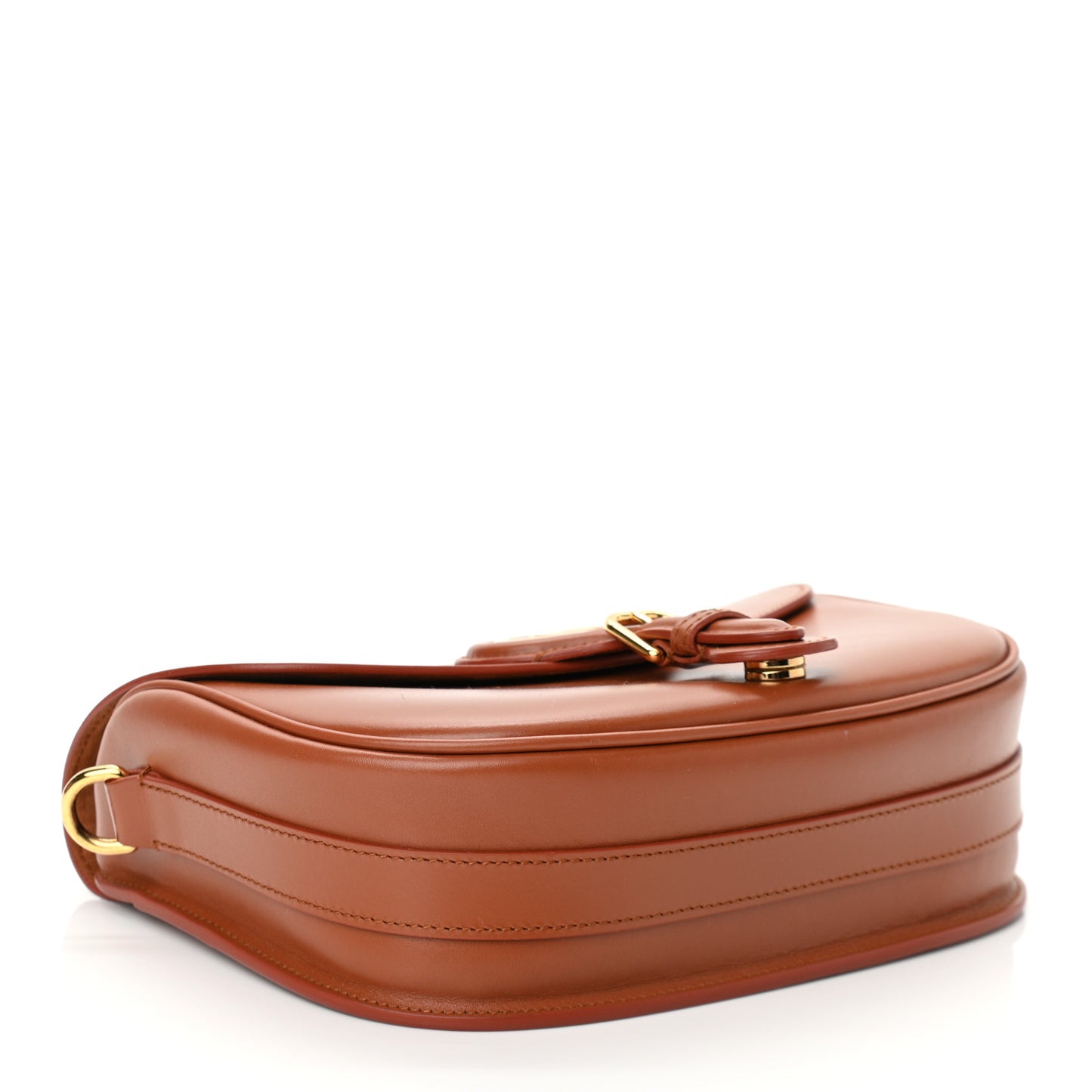 Box Calfskin Medium Bobby Flap Dark Tan
