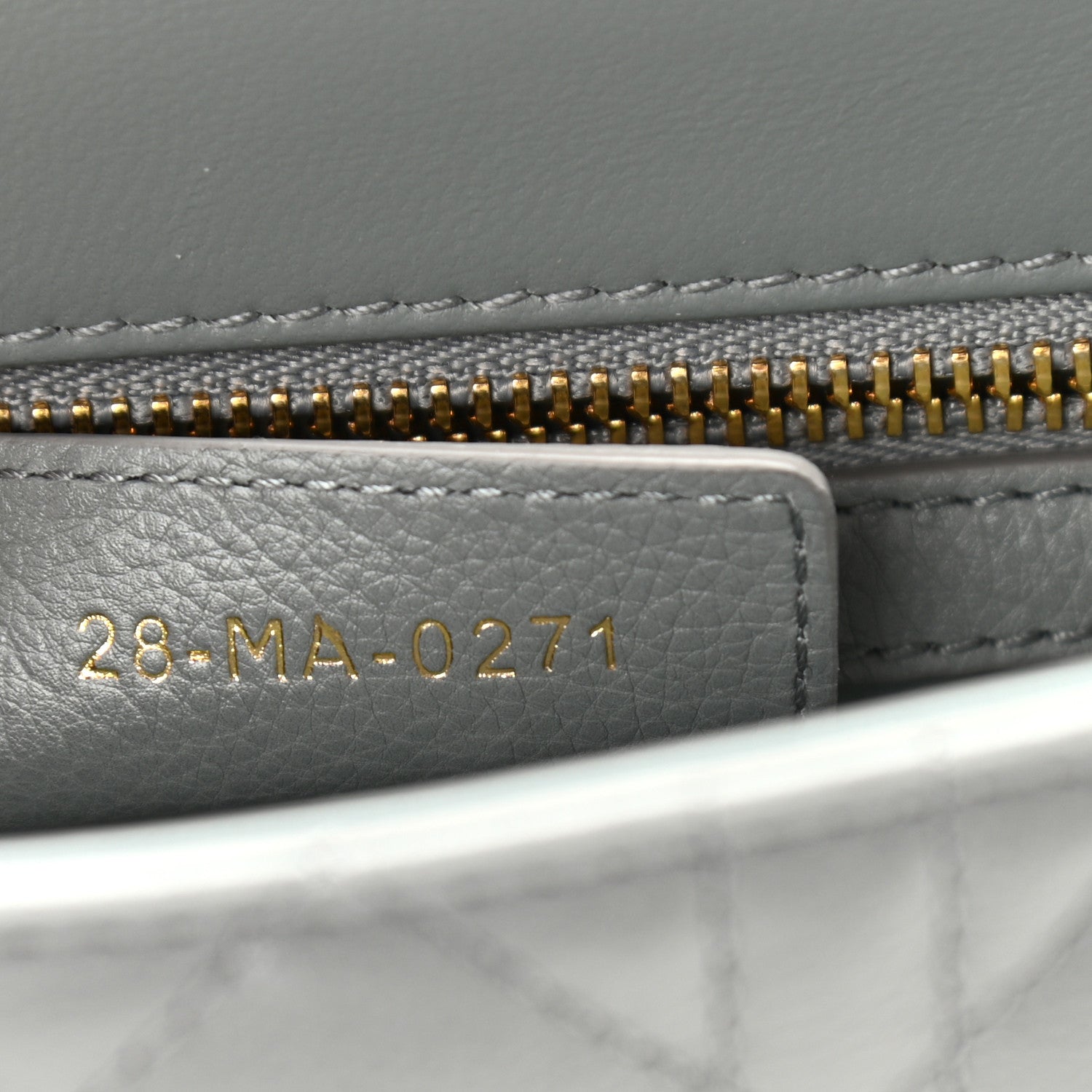 Christian Dior Calfskin Cannage Small Caro Bag Grey 7 of 12