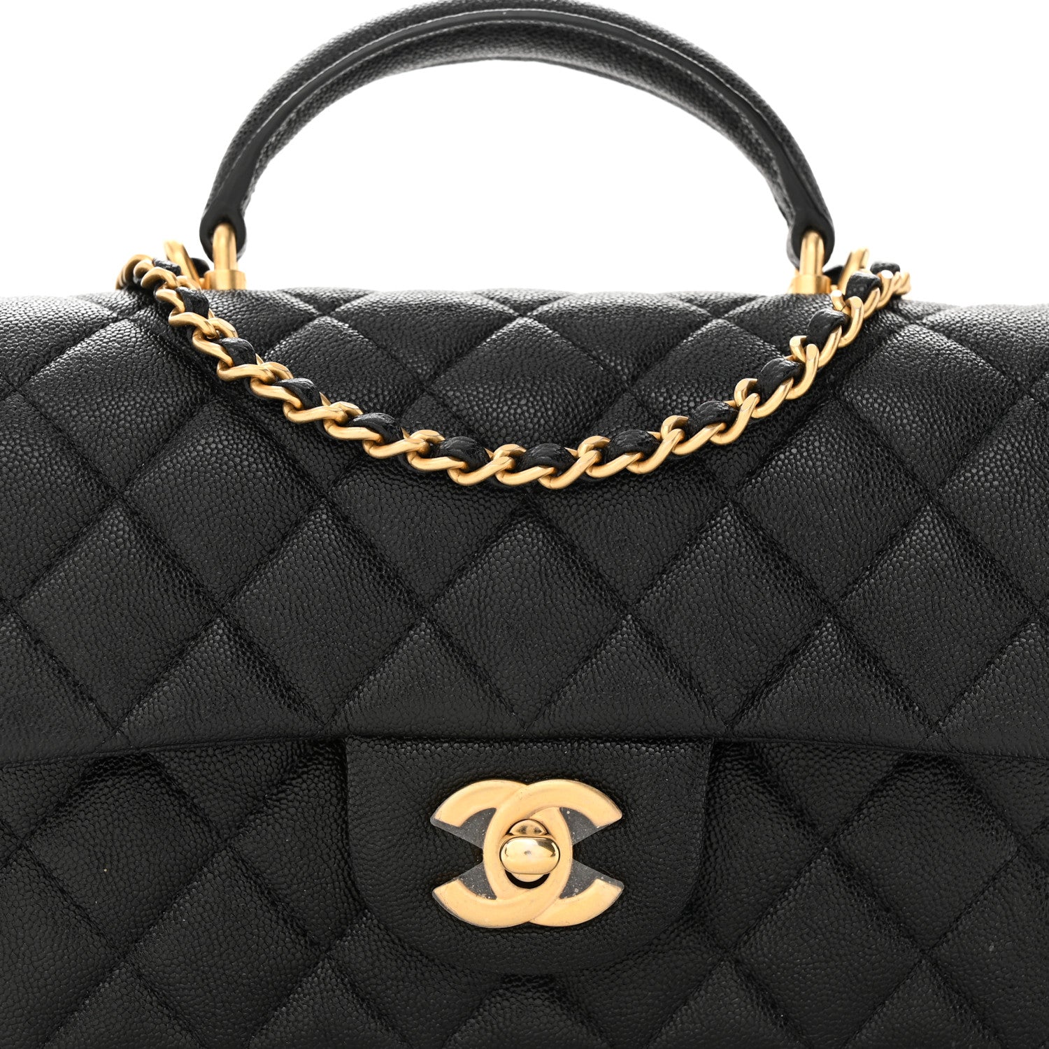 Chanel Caviar Quilted Mini Top Handle Rectangular Flap Black 8 of 12
