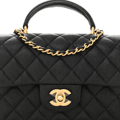 Chanel Caviar Quilted Mini Top Handle Rectangular Flap Black 8 of 12