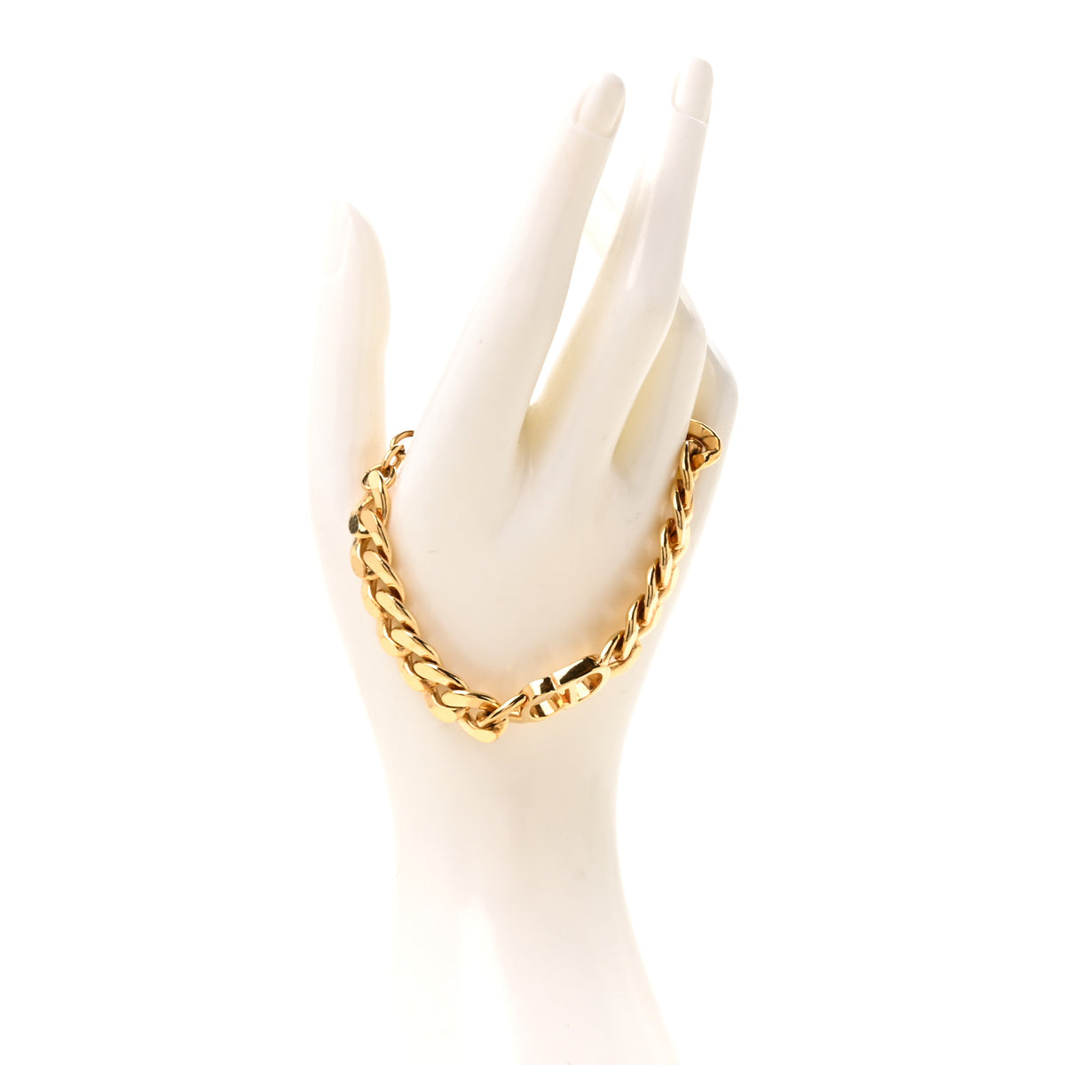 Christian Dior Metal Petit CD Chain Bracelet Gold 2 of 5