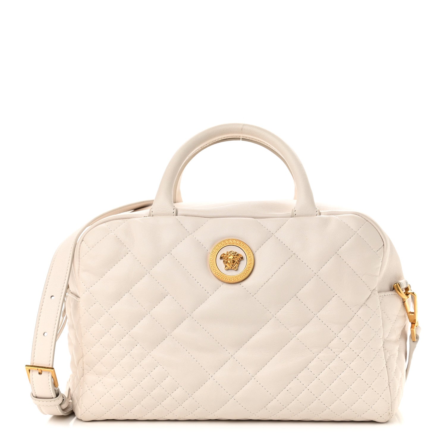Versace Nappa Quilted Icon Bowler White 1 of 18