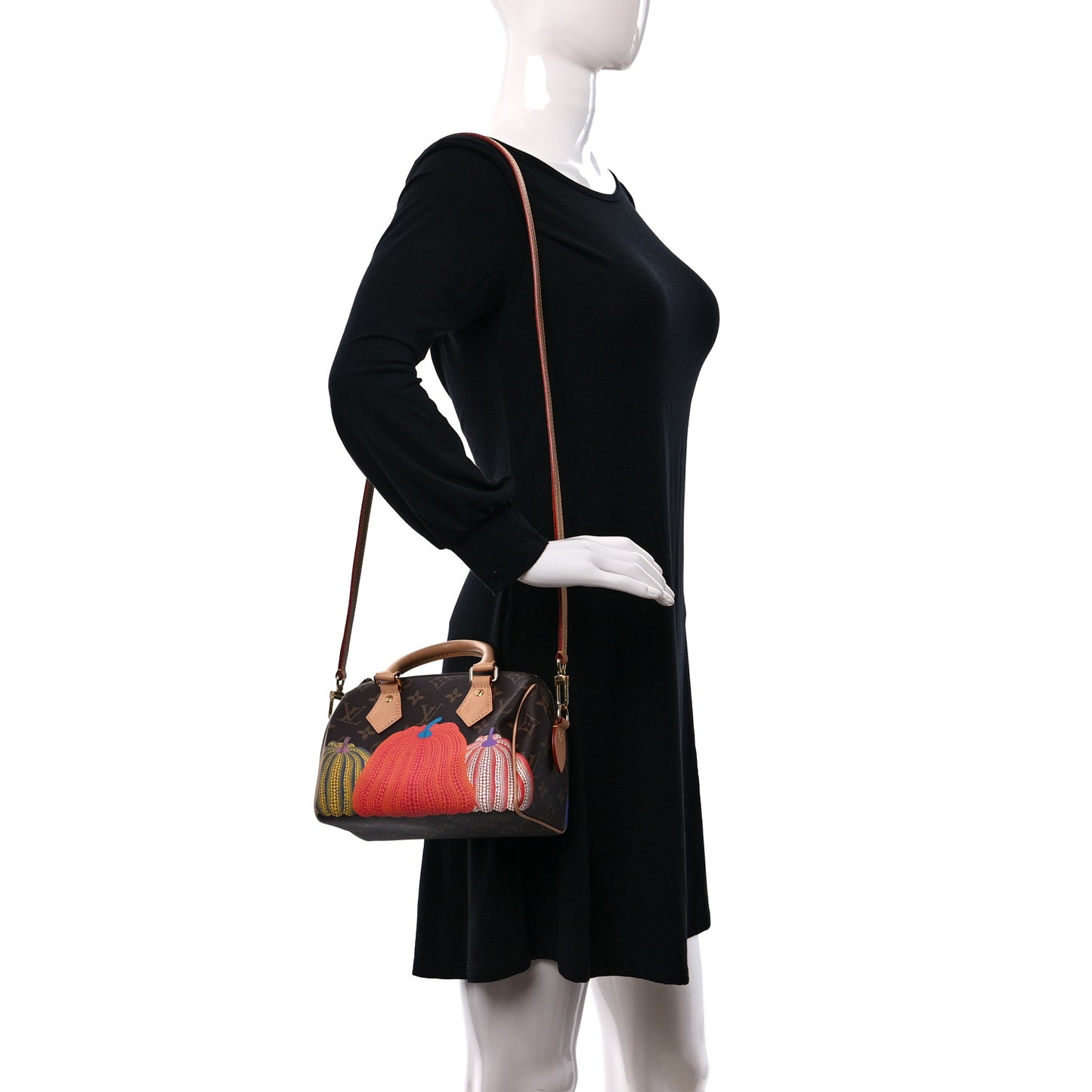 LV X YK Monogram Pumpkins Speedy Bandouliere 20
