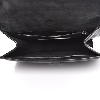 Valentino Garavani Pebbled Calfskin Small Glam Lock Rockstud Flap Black 5 of 12