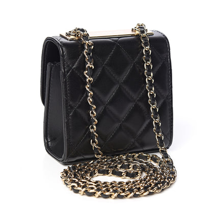 Chanel Lambskin Quilted Mini Trendy CC Chain Wallet Black 2 of 10
