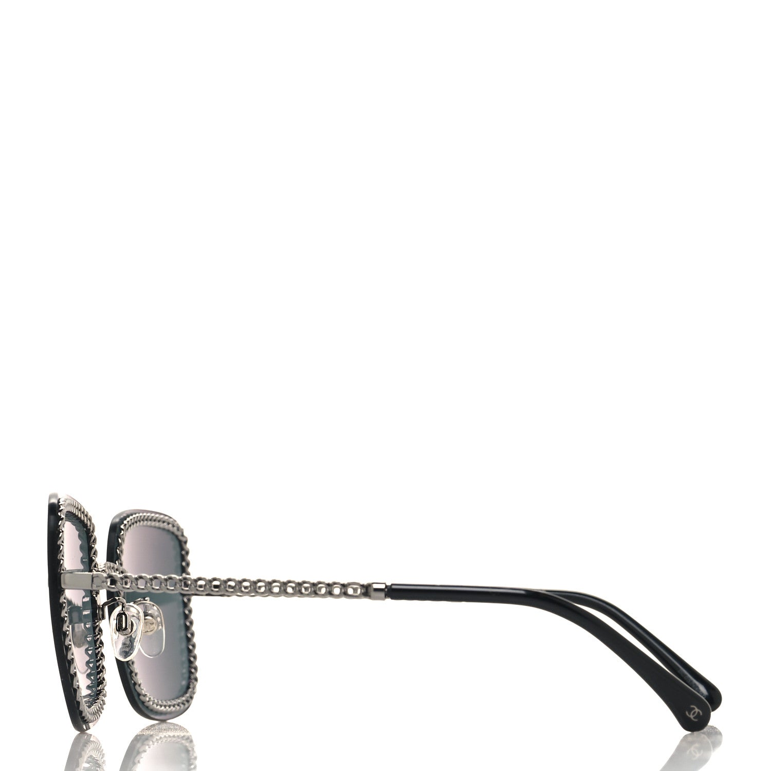 Chanel Square Removable Chain Sunglasses 4244 Black 3 of 6