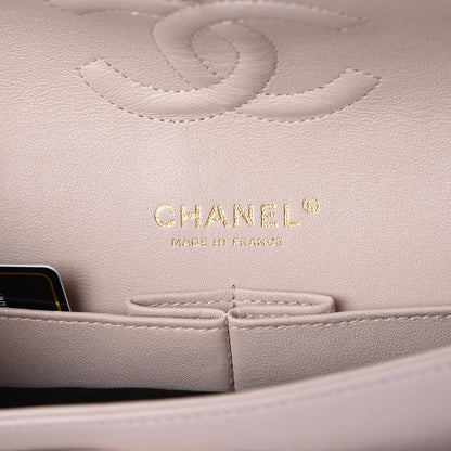 Chanel Lambskin Quilted Medium Double Flap Light Pink 8 of 9