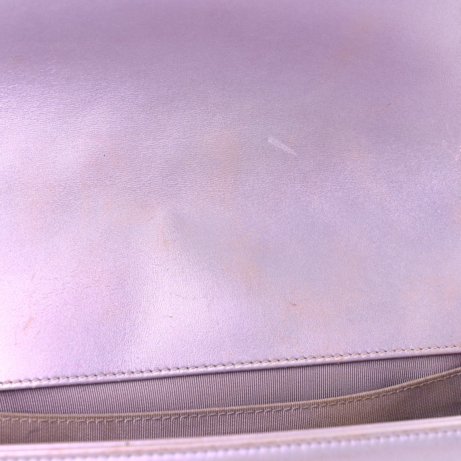 Chanel Metallic Lambskin Chevron Quilted Medium Boy Flap Purple 15 of 33