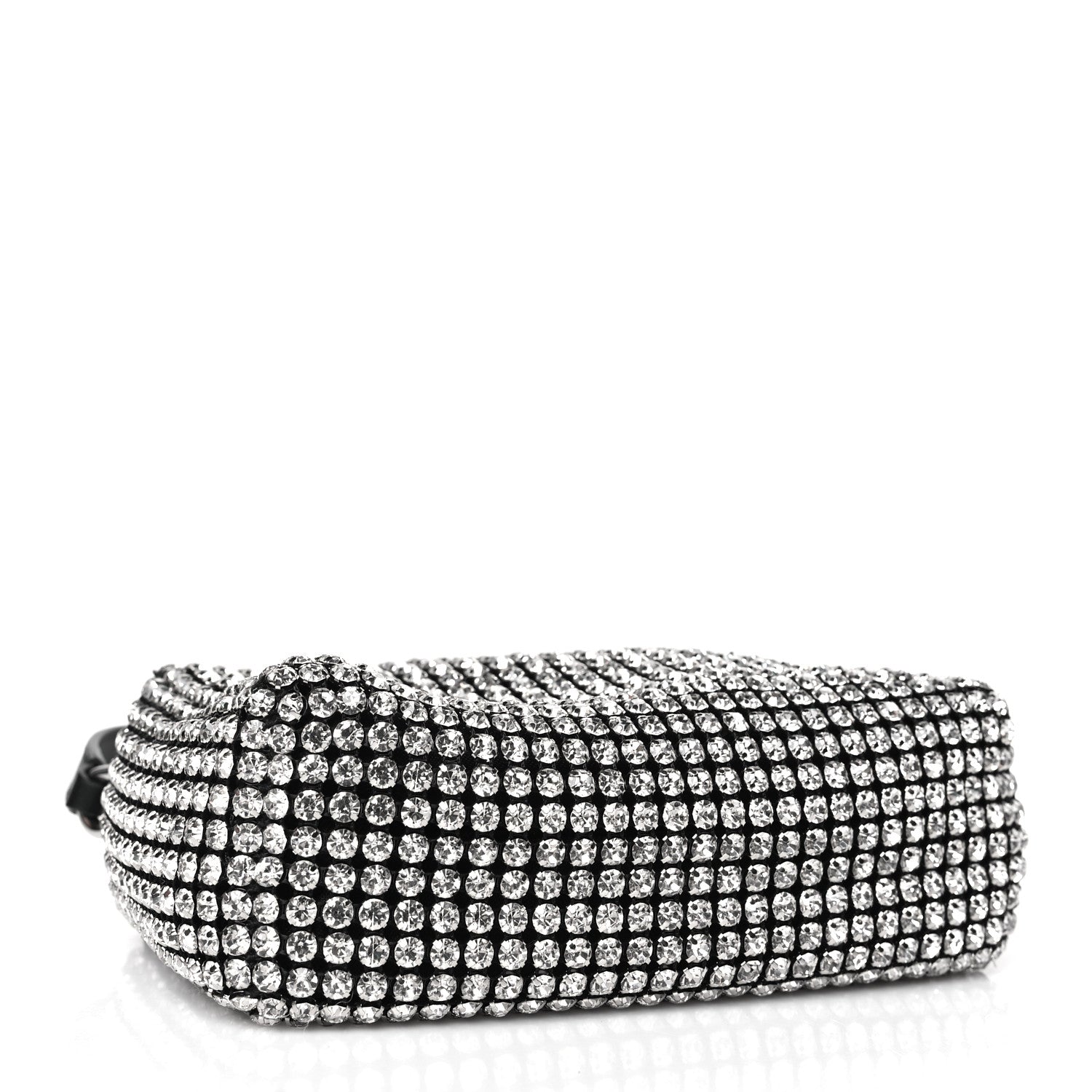 Alexander Wang Mesh Crystal Rhinestone Mini Heiress Pouch Black Silver 4 of 9