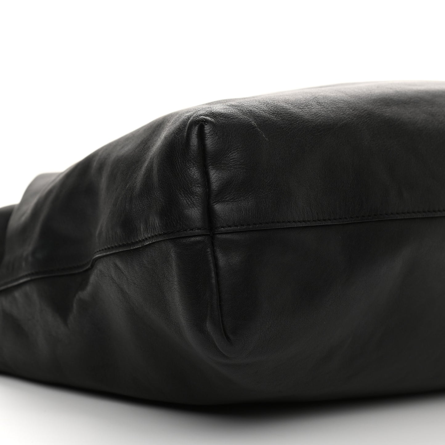 Soft Calf Shopping Tote Black