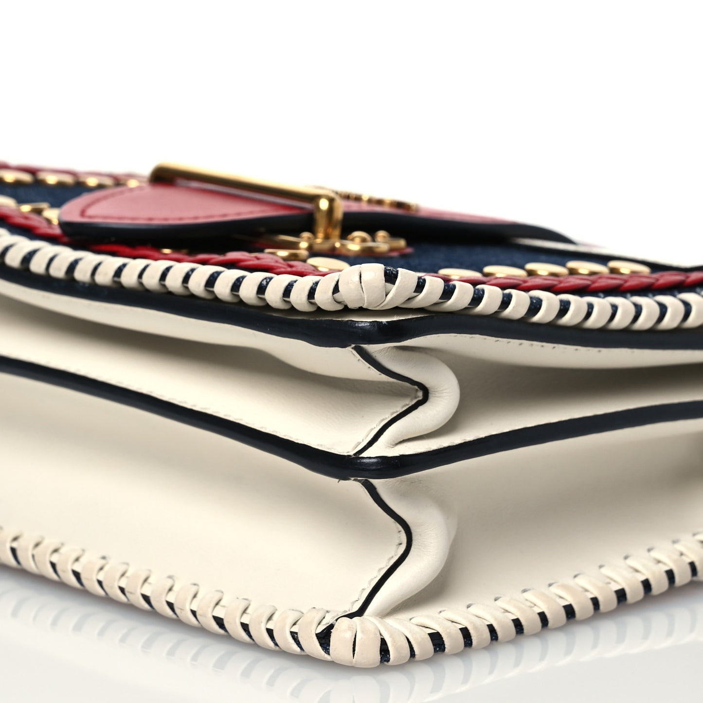 City Calf Denim Cahier Bag Blue Fuoco