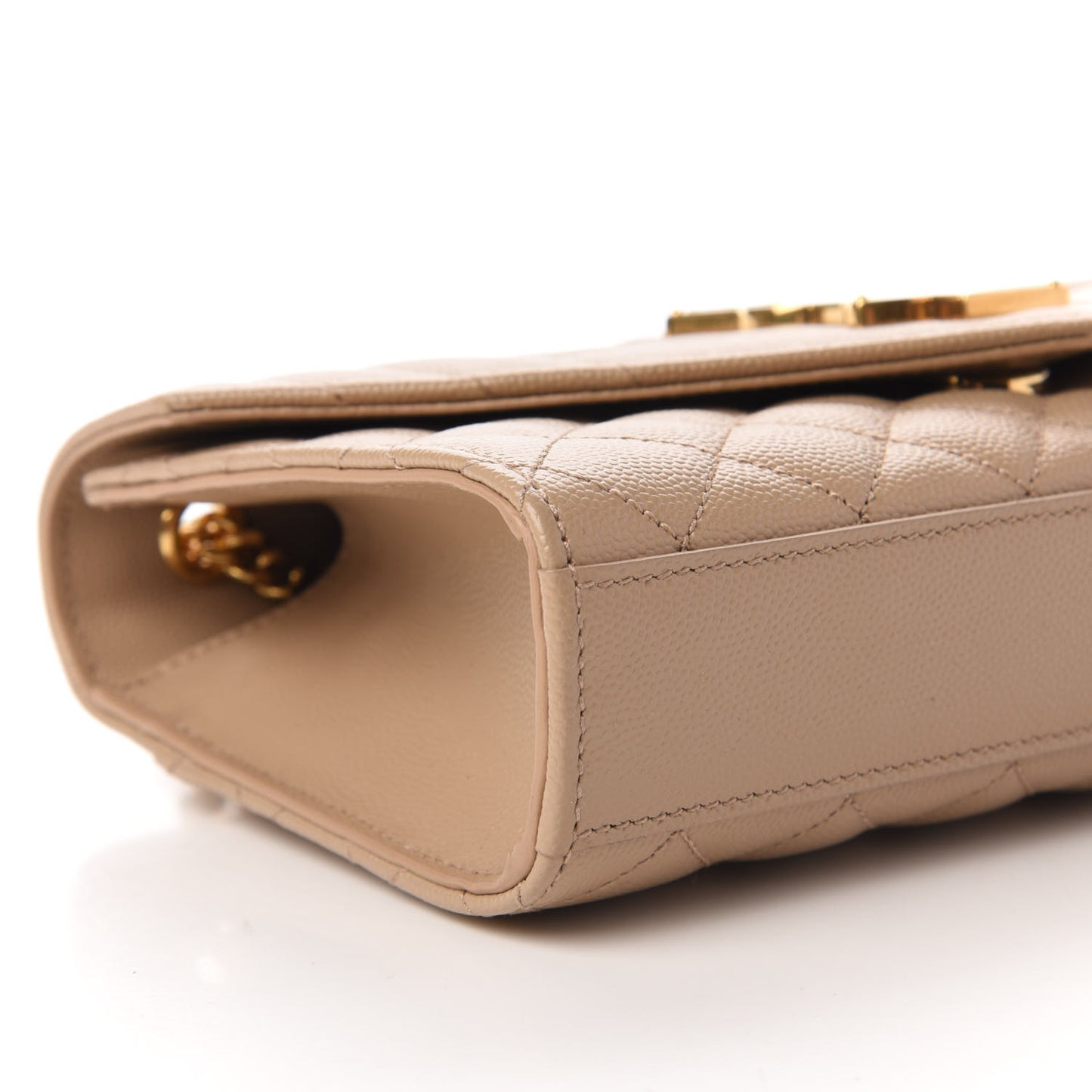 Grain De Poudre Textured Mixed Matelasse Triquilt Small Monogram Satchel Cork