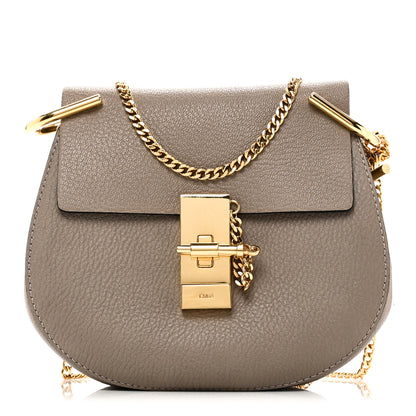 Chloe Grained Lambskin Mini Drew Shoulder Bag Motty Grey 1 of 9