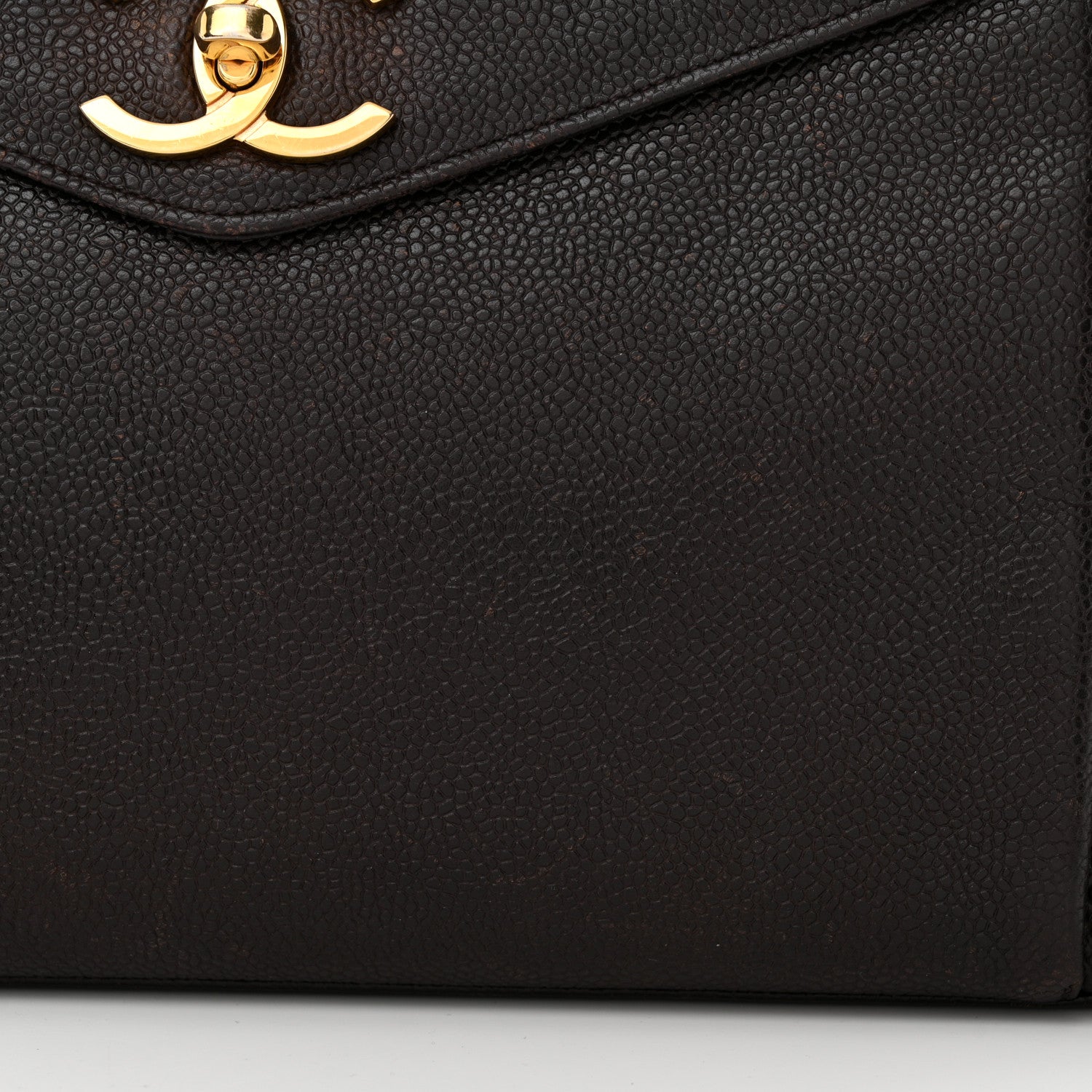 Chanel Caviar CC Shopper Tote Brown 12 of 19