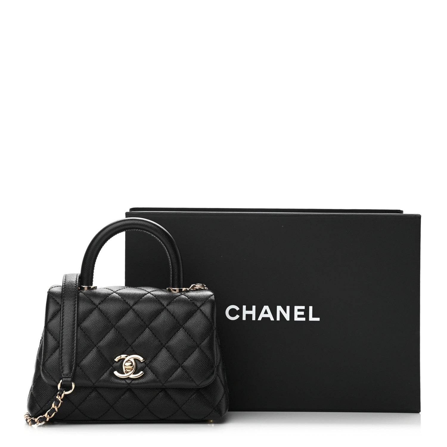 Chanel Caviar Quilted Extra Mini Coco Handle Flap Black 12 of 12
