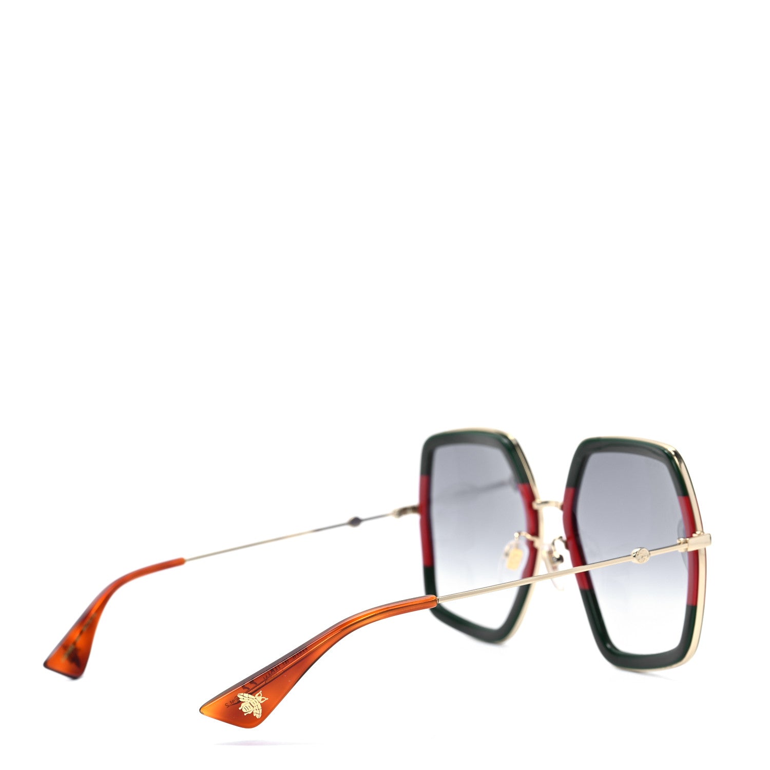 Gucci Square Frame Web GG0106S Sunglasses Tortoise 4 of 8