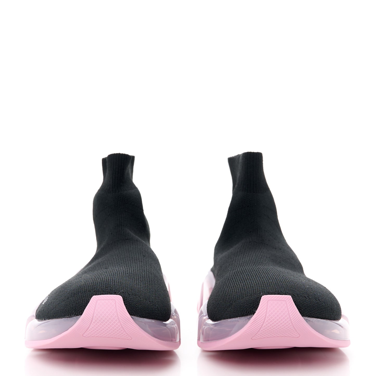 Technical 3D Recycled Knit Bi-Color Womens Speed 2.0 Transparent Sole Sneakers 38 Black Light Pink