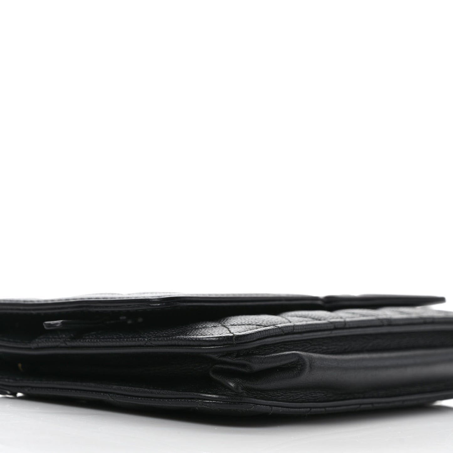 Caviar Quilted CC Filigree Wallet On Chain WOC Black