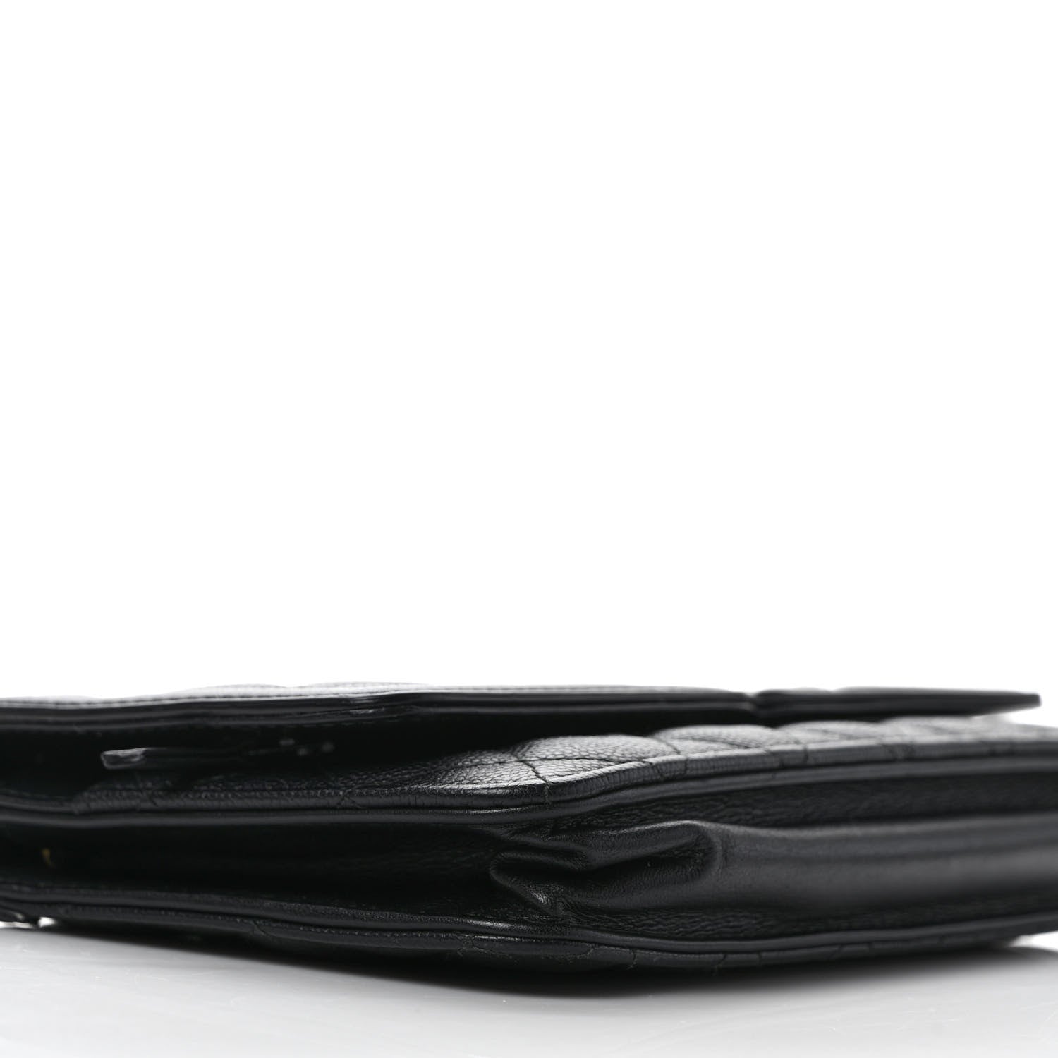 Chanel Caviar Quilted CC Filigree Wallet On Chain WOC Black 8 of 9