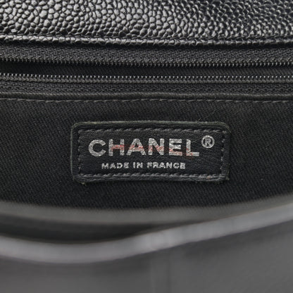 Chanel Grained Calfskin Large Natural Beauty Flap Black 6 of 12
