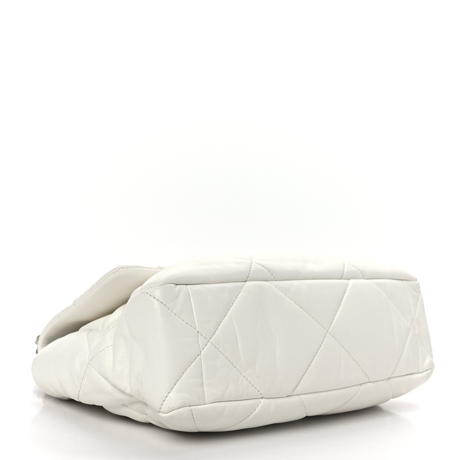 Chanel Lambskin Quilted Large Chanel 19 Flap White 4 of 9