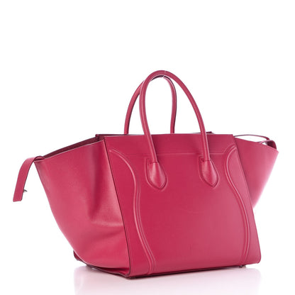 Celine Grained Calfskin Medium Phantom Luggage Fuchsia 2 of 11