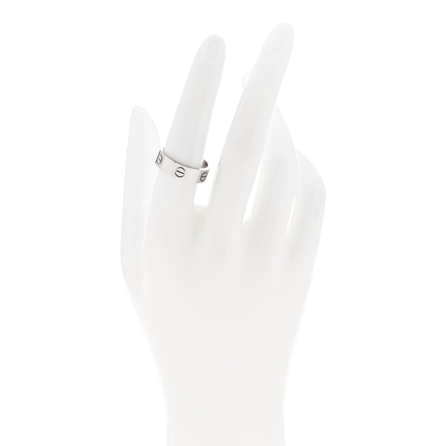18K White Gold 5.5mm LOVE Ring 55 7.25