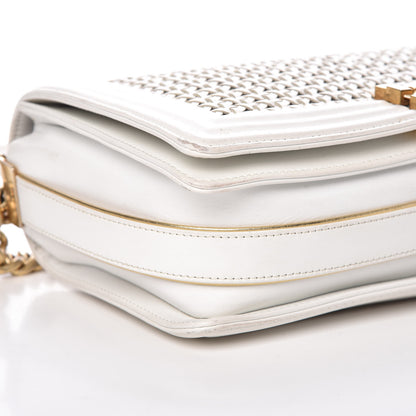 Chanel Sheepskin Braided New Medium Boy Reverso Flap White 10 of 11