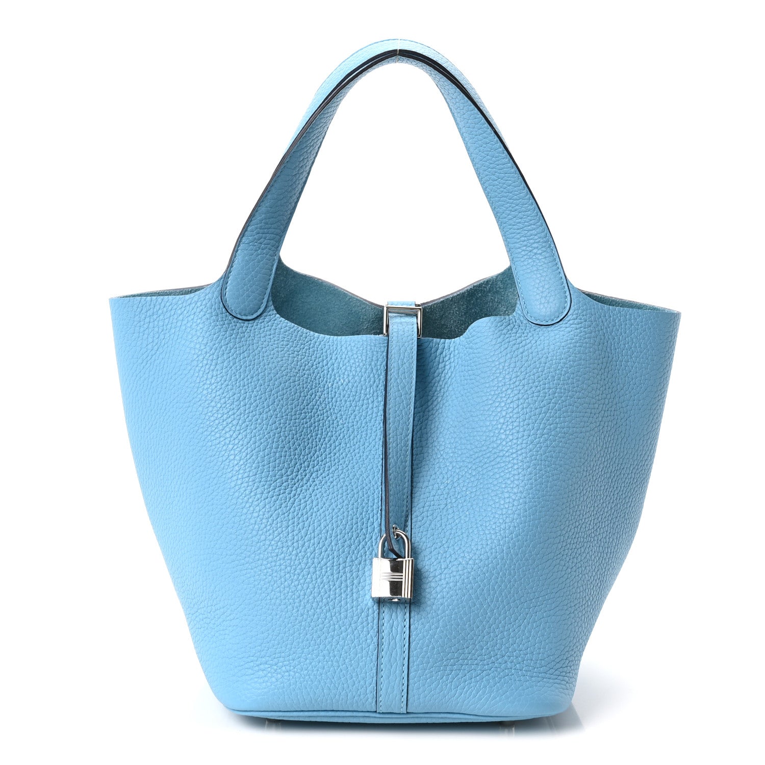 Hermes Taurillon Clemence Picotin Lock 22 MM Bleu Du Nord 1 of 10