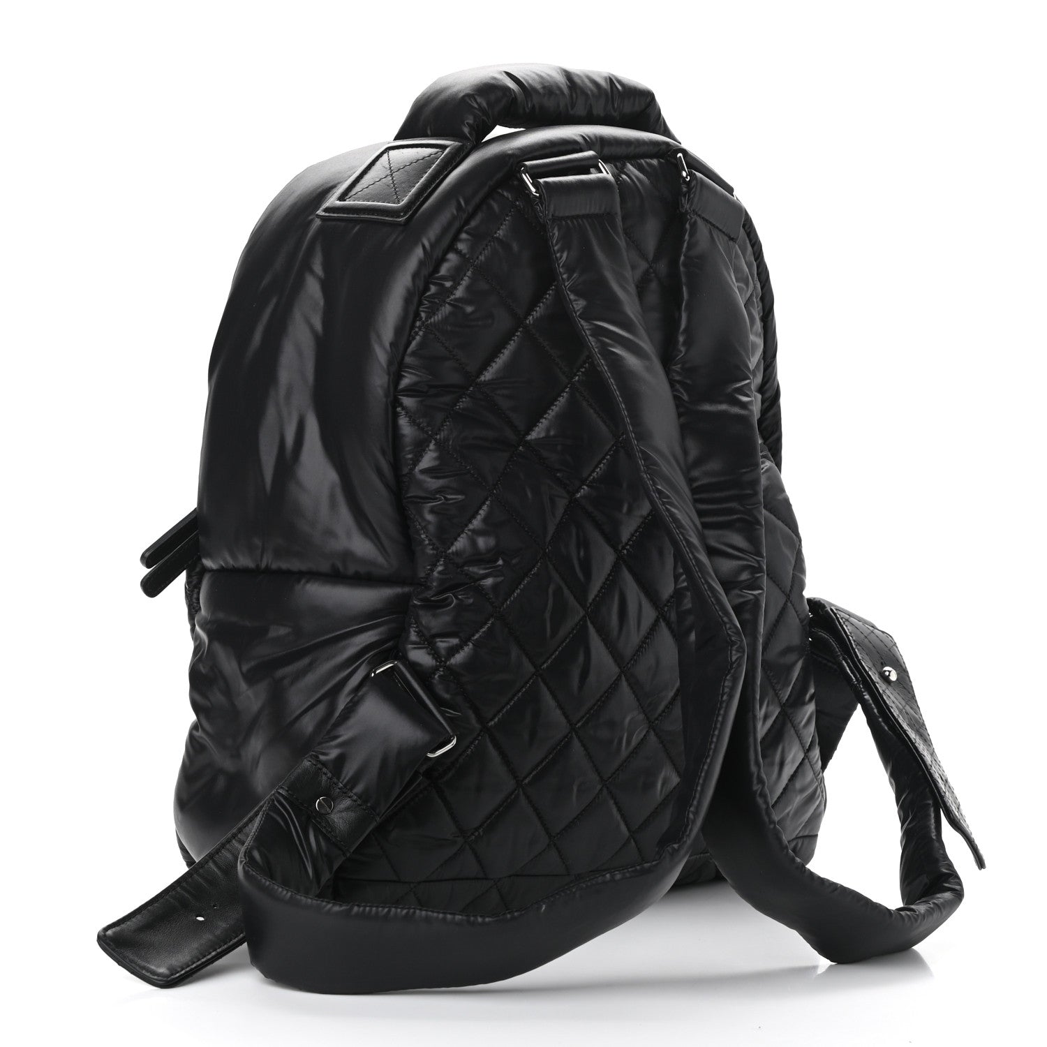 Chanel Nylon Quilted Coco Cocoon Backpack Black 2 of 9