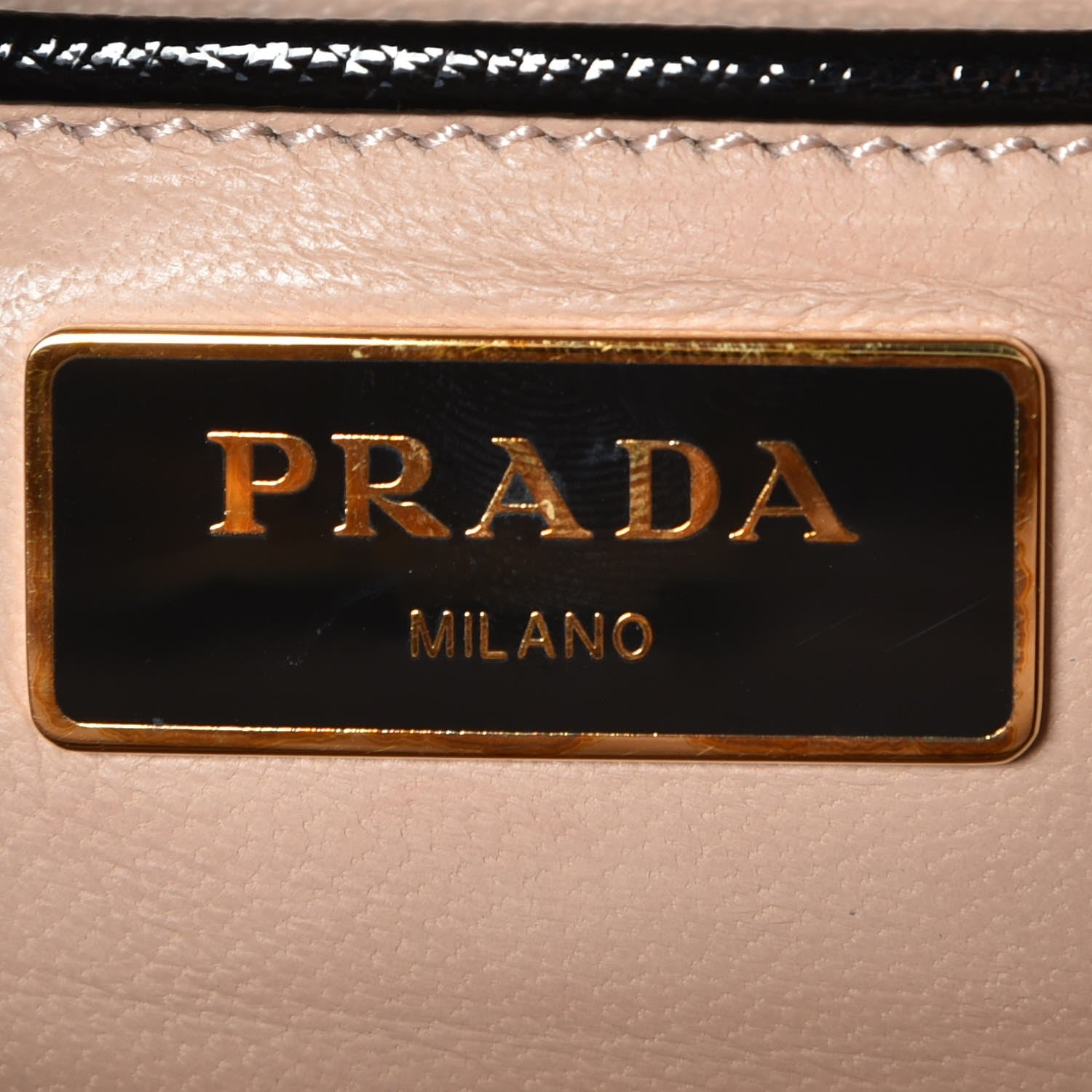 Prada Saffiano Vernice Pyramid Bag Black White Rosso 6 of 7