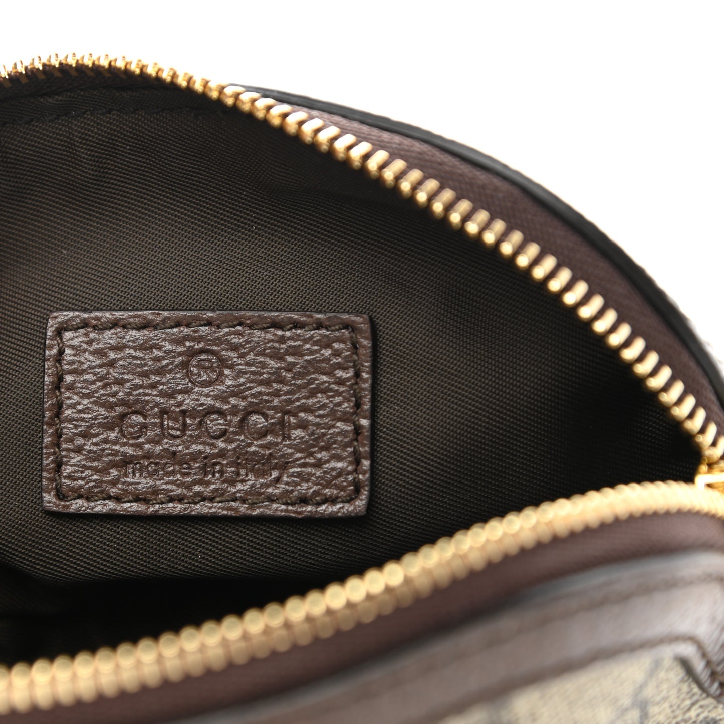 GG Supreme Monogram Web Ophidia Dome Key Pouch Beige New Acero