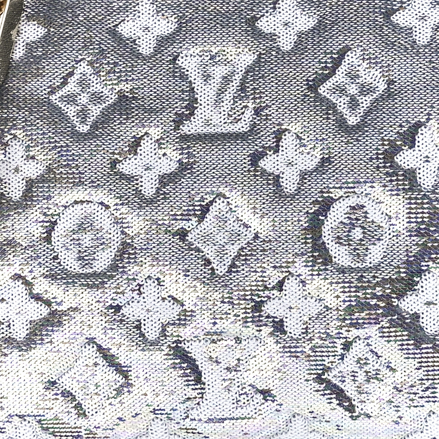 Louis Vuitton Satin Sequin Embroidered Monogram Coussin BB Silver 7 of 10