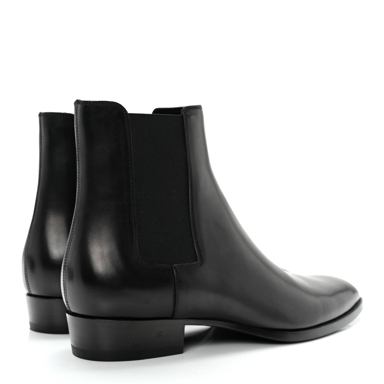 Saint Laurent Calfskin Mens Wyatt Chelsea Boots 45 Black 4 of 12
