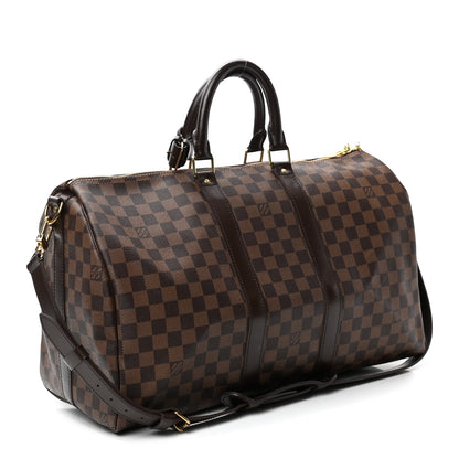 Louis Vuitton Damier Ebene Keepall Bandouliere 45 3 of 9