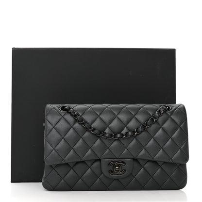 Chanel Lambskin Quilted Medium Double Flap So Black 12 of 12
