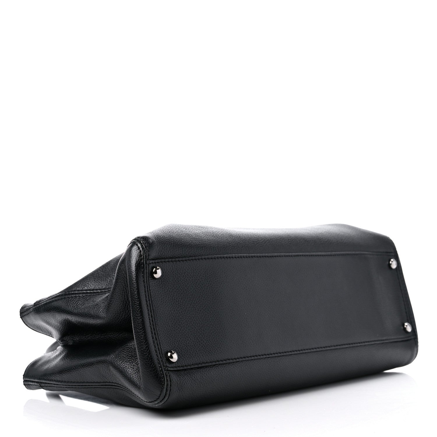 Chanel Calfskin Mademoiselle Lock Cerf Shopper Tote Black 4 of 15
