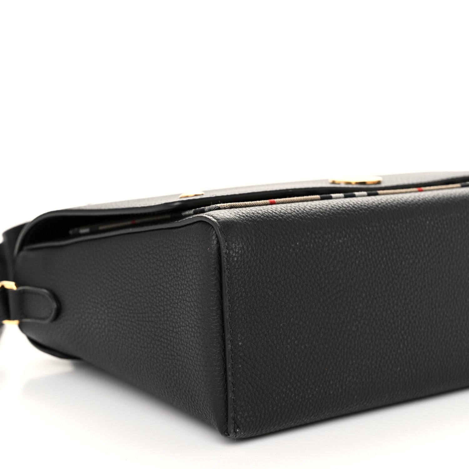 Burberry Grainy Calfskin Vintage Check Note Crossbody Bag Black 8 of 9