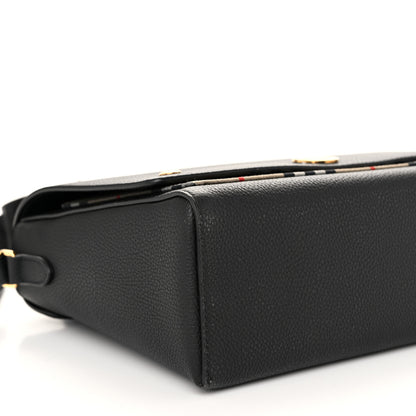 Burberry Grainy Calfskin Vintage Check Note Crossbody Bag Black 8 of 9