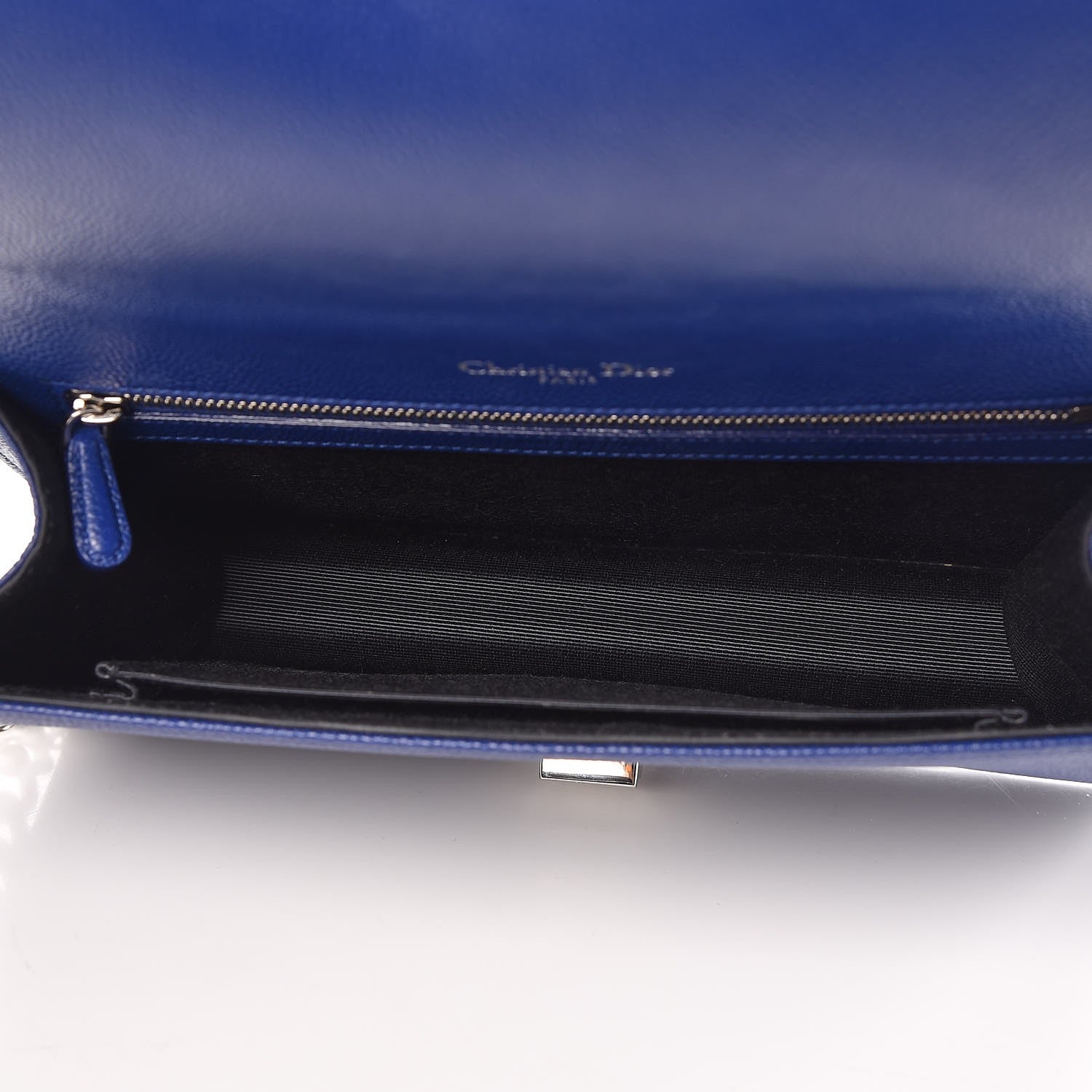 Christian Dior Grained Calfskin Medium Diorama Flap Bag Bleu De Minuit 7 of 8
